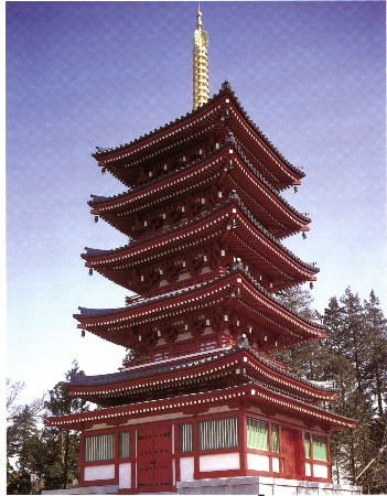 長谷山本土寺　五重塔